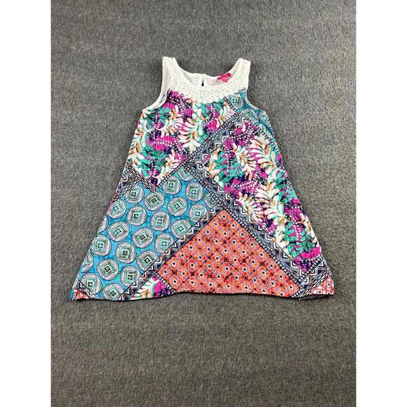 Pinky Girls' Patchwork Sleeveless Dress Size 5 - Picture 1 of 6